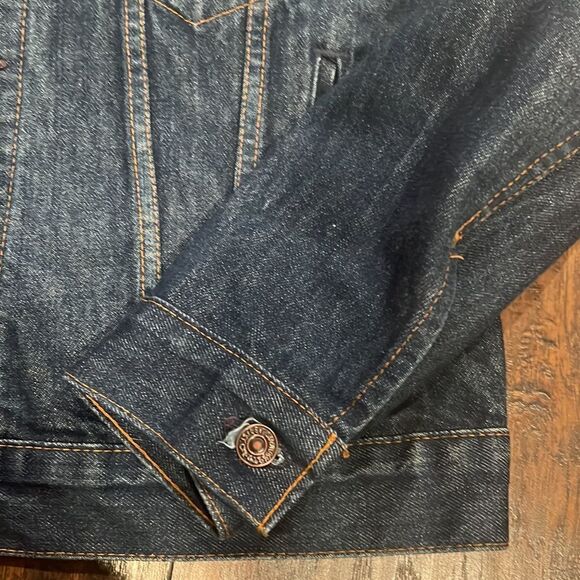 Vintage 80s Levis Denim Jean 70506 0216 Trucker Jacket Size 42 Made in Canada - Picture 3 of 10